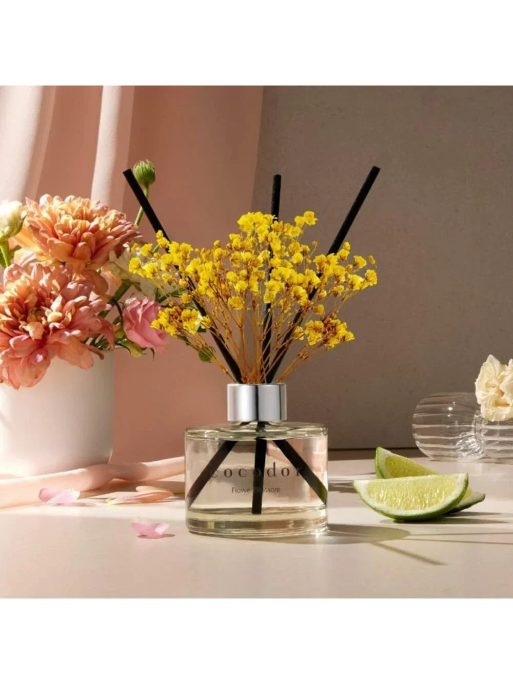 White Jasmine Reed Diffuser Set - 6.7oz Home Fragrance & Shelf Decor